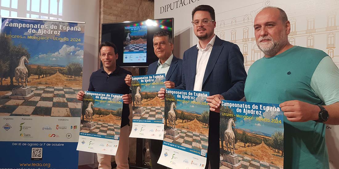 Los campeonatos de España que componen el Festival de Ajedrez 2024 se celebrarán en Linares, Úbeda y Mengíbar